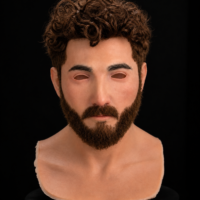 VENTAMASK MIDDLE EASTERN Ultra-realistic curly-haired silicone male mask