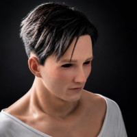 VENTAMASK Hyper-Realistic Full Head Silicone Face Mask with Hollow Eyes & Attached Hair