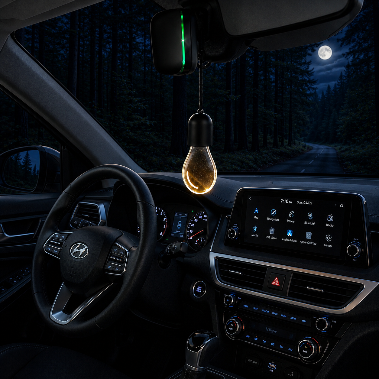 ROADCRAFT Car Charm Premium Ambient Hanging Light for Cozy Vibes