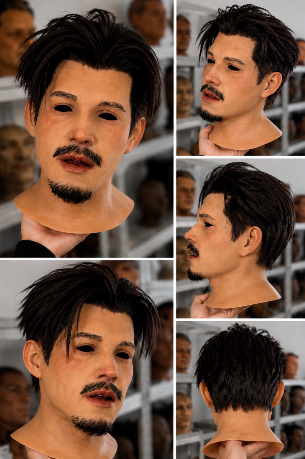 VENTAMASK Adult Male Light Skin HD Full Face Realistic Silicon Mask - Image 4