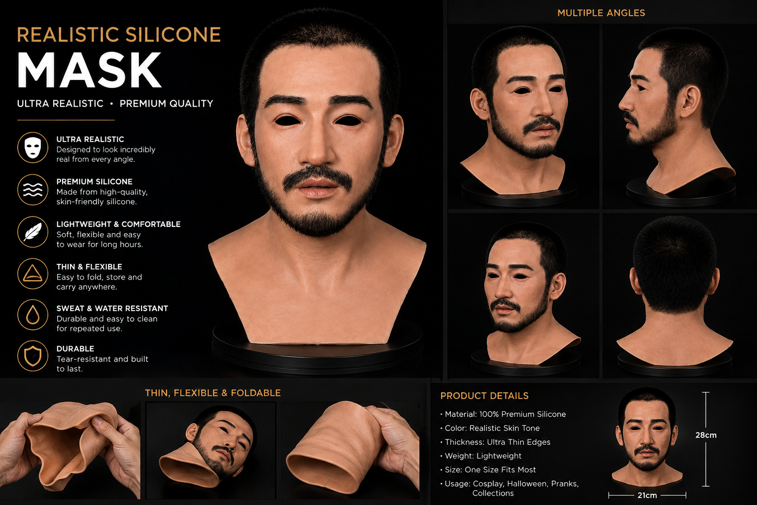VENTAMASK East Asian HD Realistic Silicon Mask - Image 2
