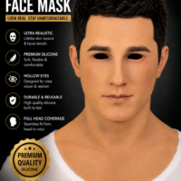 VENTAMASK Hyper Realistic Silicone Face Mask – Full Head Mask with Hollow Eyes, Natural Hairline & Skin Texture